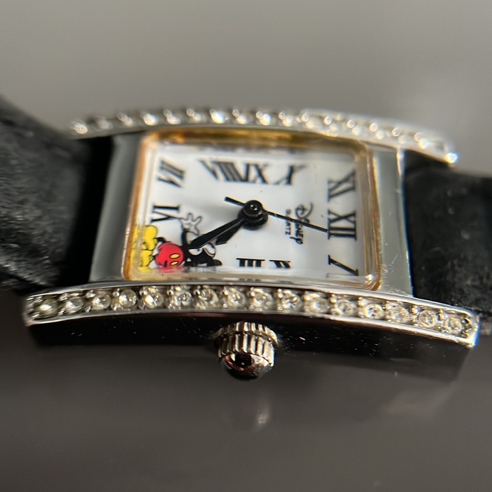 Disney Time Works Rectangular Face Mickey Mouse E… - image 1